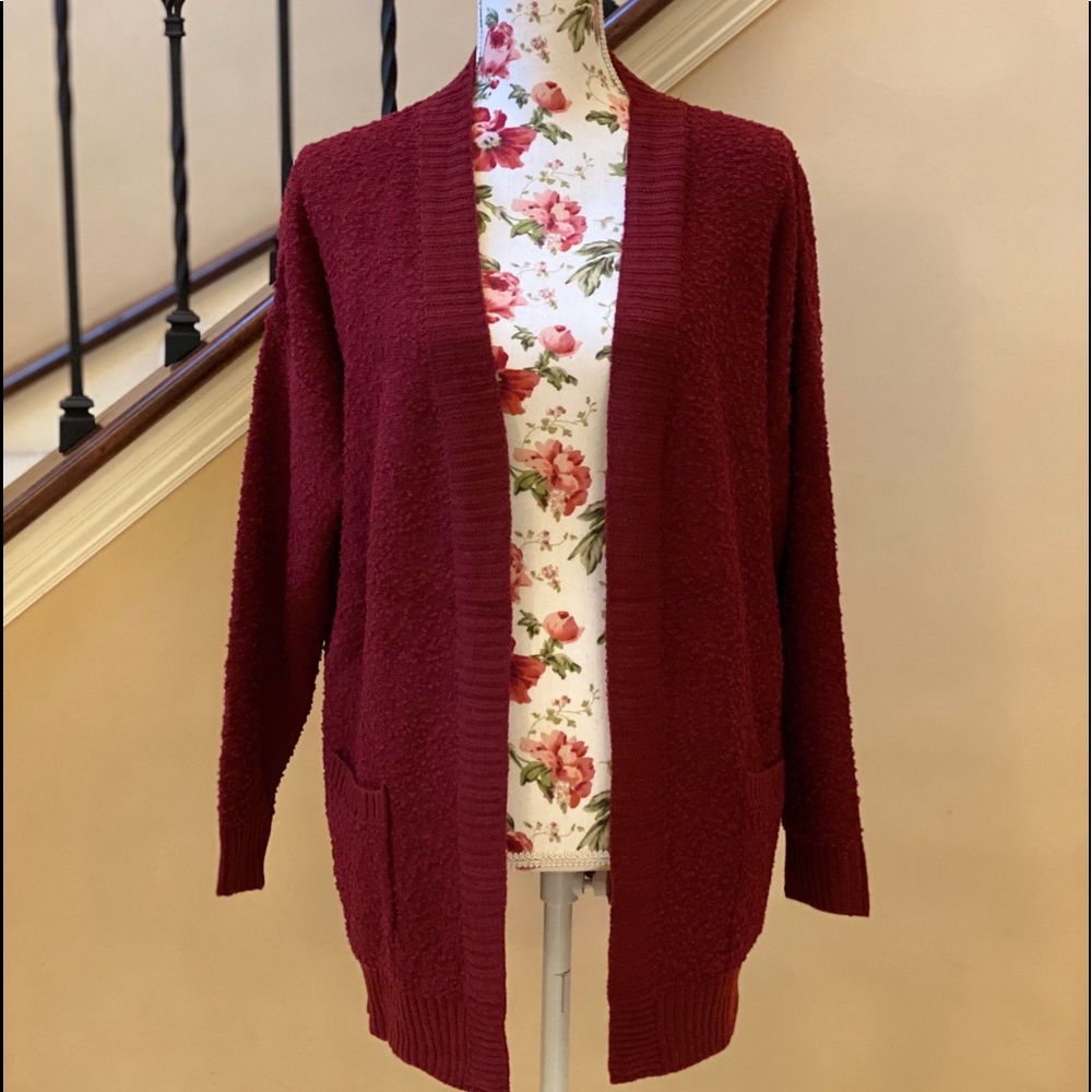 Debut cranberry reddish cardigan